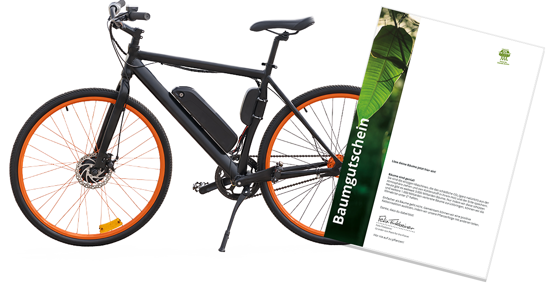 E-Bike & Baumgutschein.